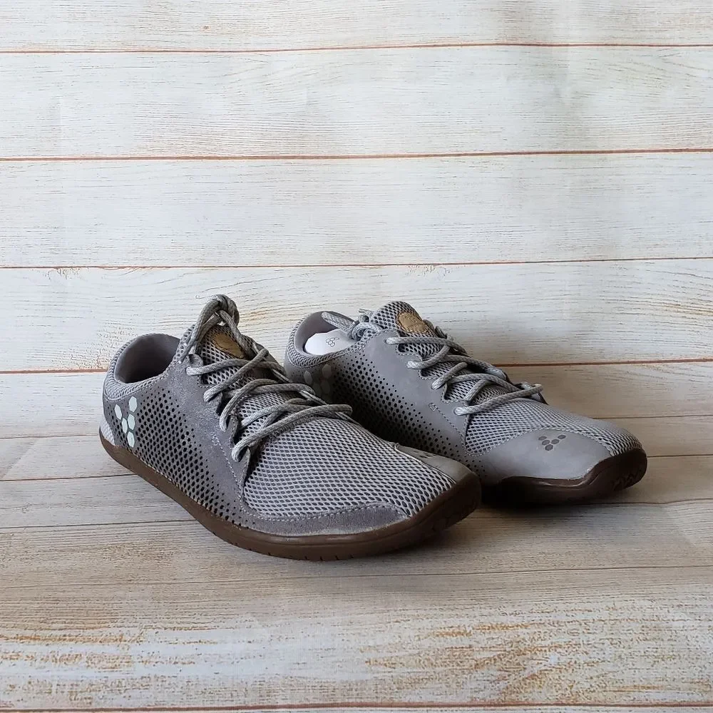 Vivobarefoot Primus Trio Leather/Mesh Grey Walking Running Outdoor Sneakers 14